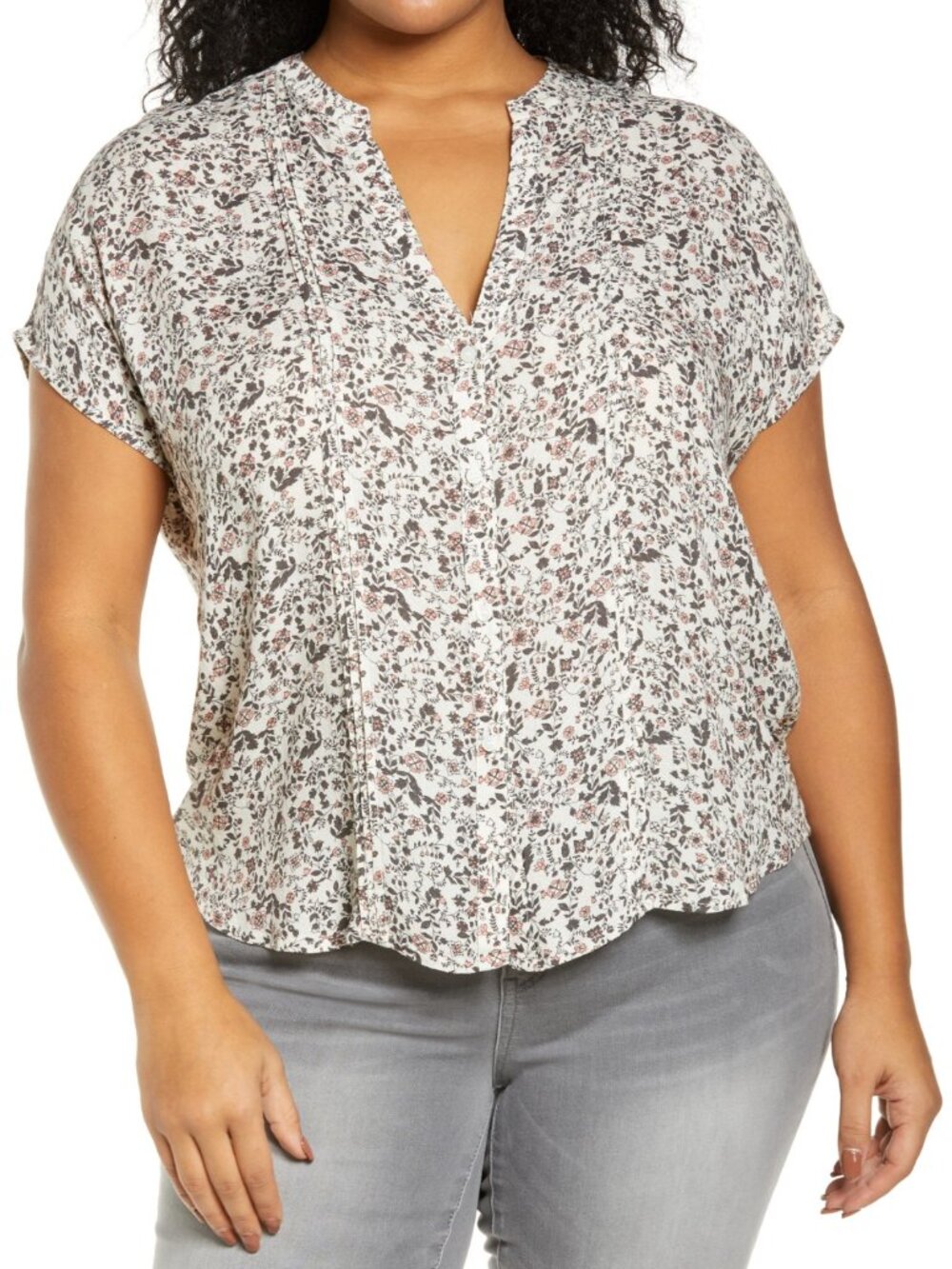 3/$50 NWT Nordstrom Treasure & Bond Floral V-Neck Blouse 3X Plus Holiday Ditsy